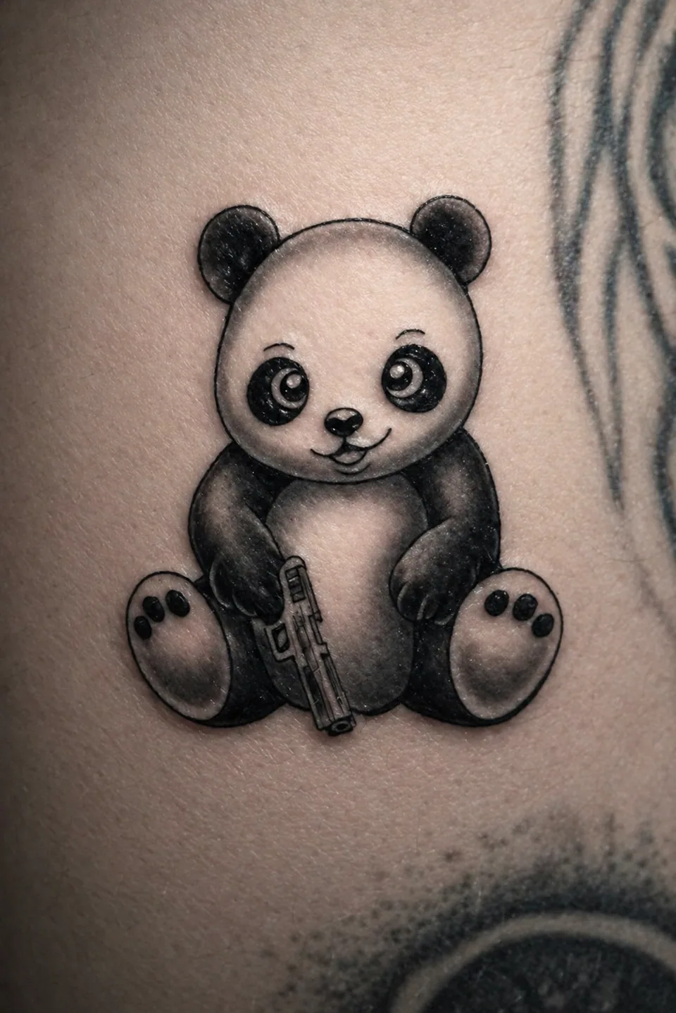 Khu vực tiếp khách và trưng bày tác phẩm tại BOB TATTOO